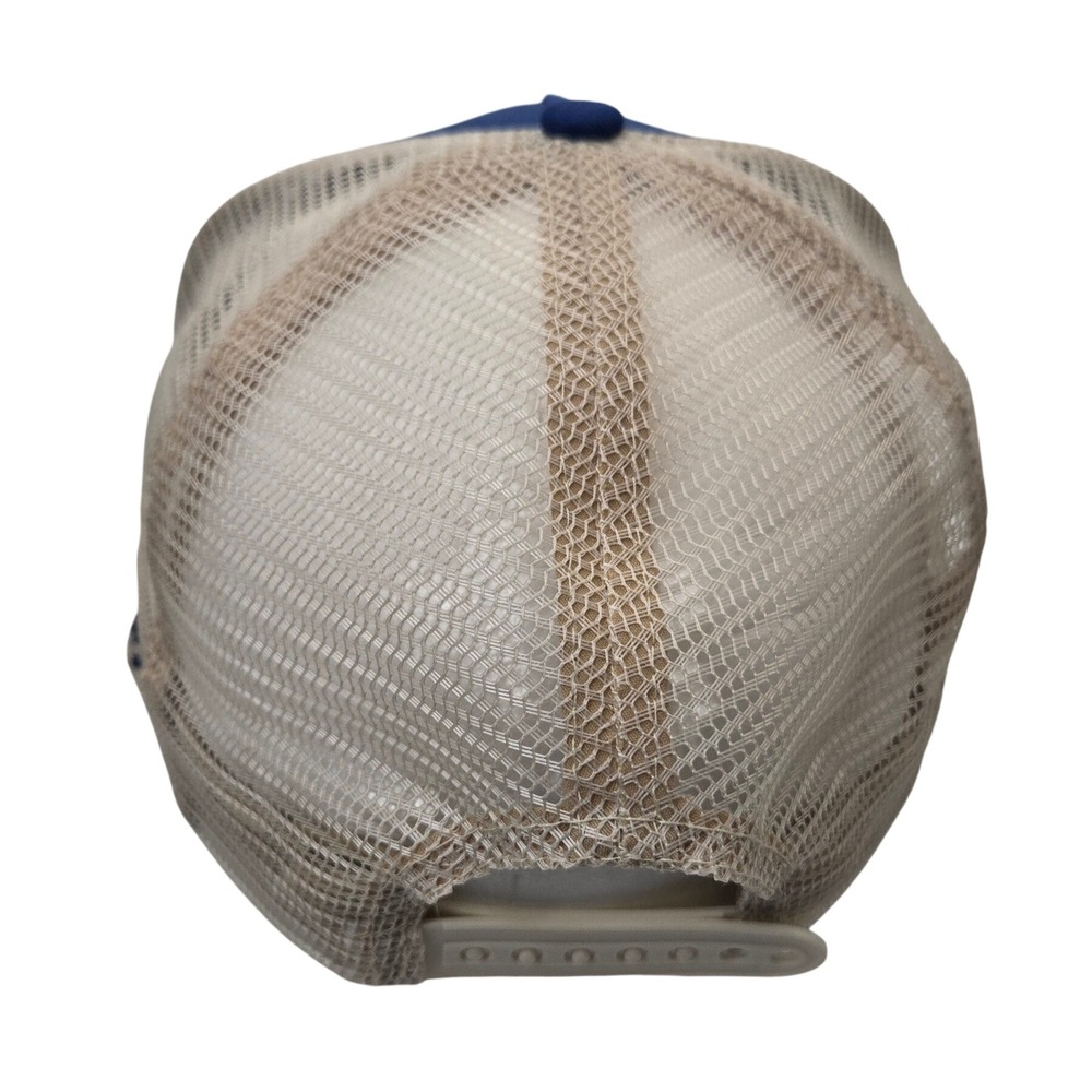 Soulbyrd Carpe Diem Trucker Hat Blue Tan Mesh Snapback Cap Mens  OSFA Like New - Picture 6 of 10